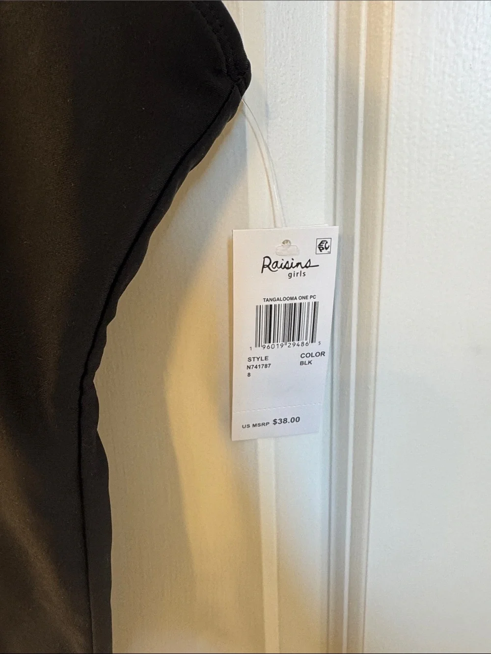 Raisins Black Ruffled One-Piece Swimsuit